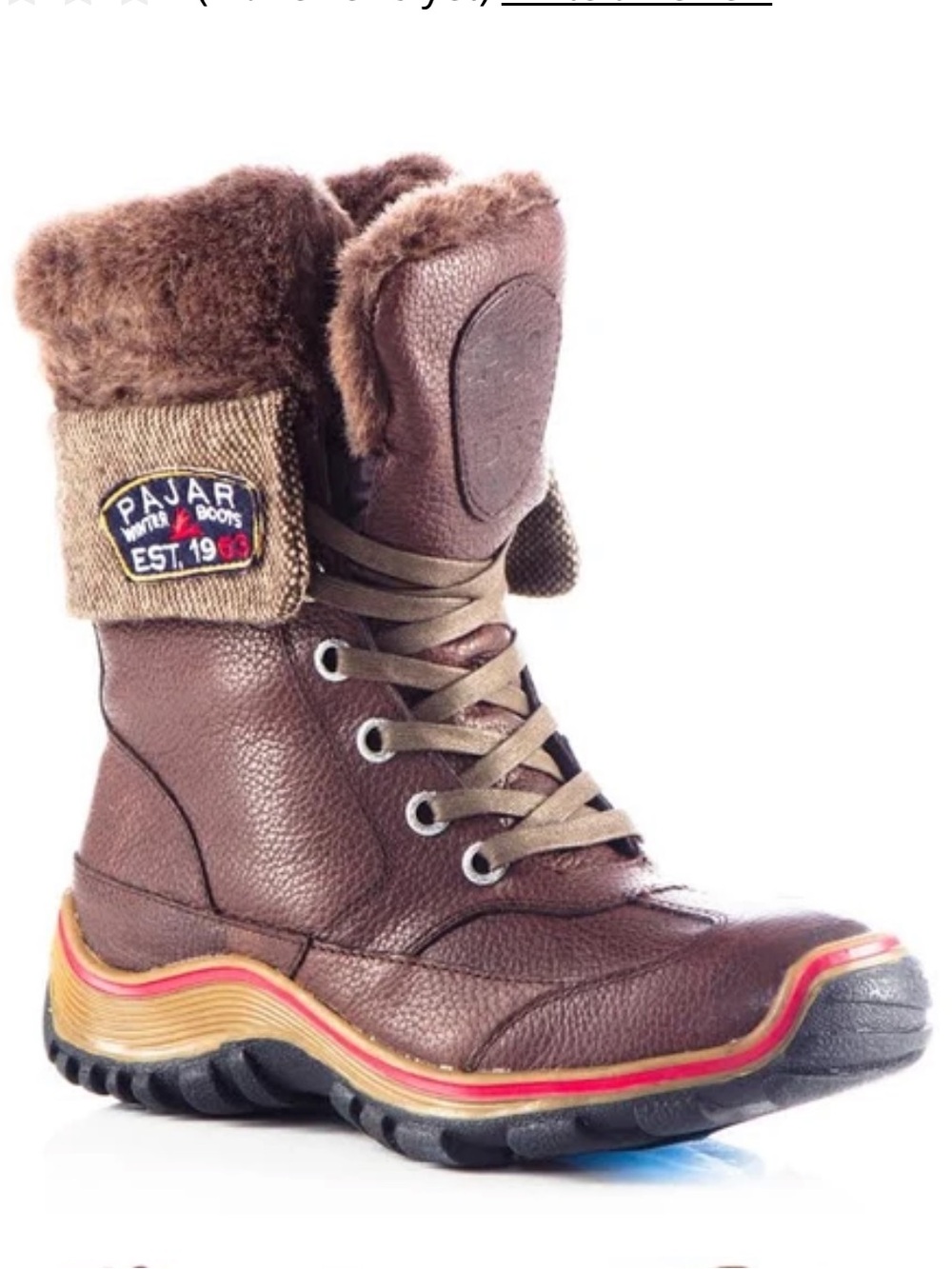 Pajar Winter Boots Brown Fur Lined Waterproof -30°C Size 7.5
